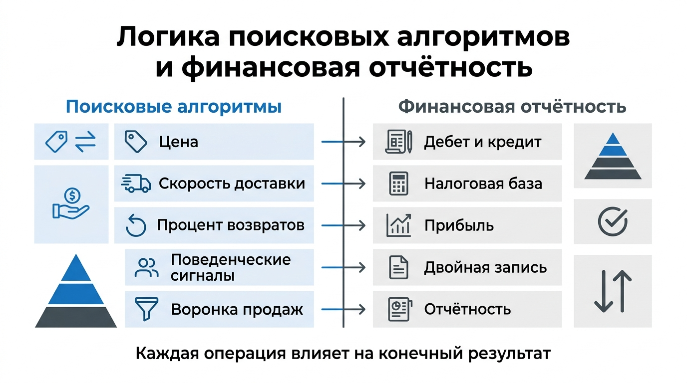 Логика поисковых алгоритмов и финансовая отчётность